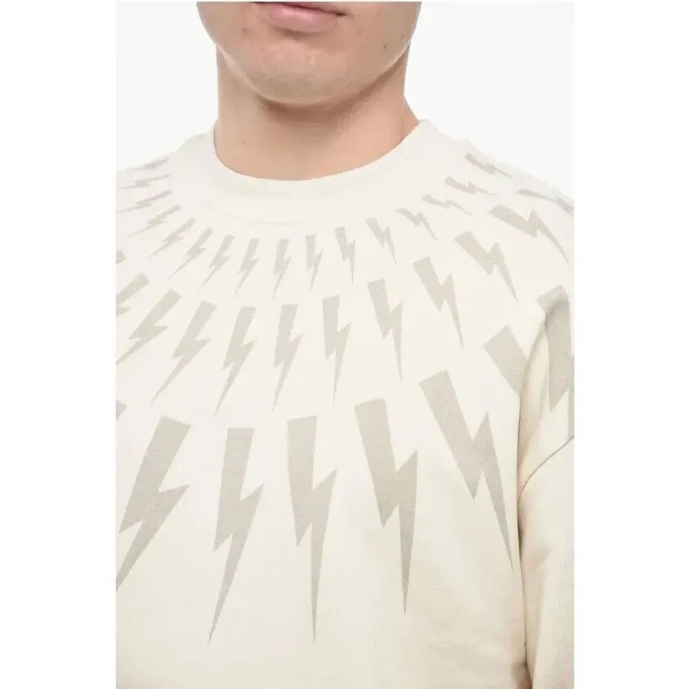 Neil Barrett Fair Isle Thunderbolt Sweatshirt XL NWT